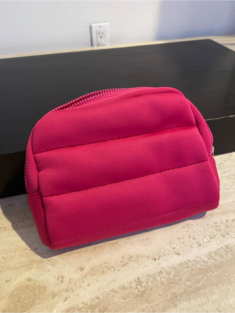 Sephora Padded Travel Cosmetic Pouch in Hot Pink